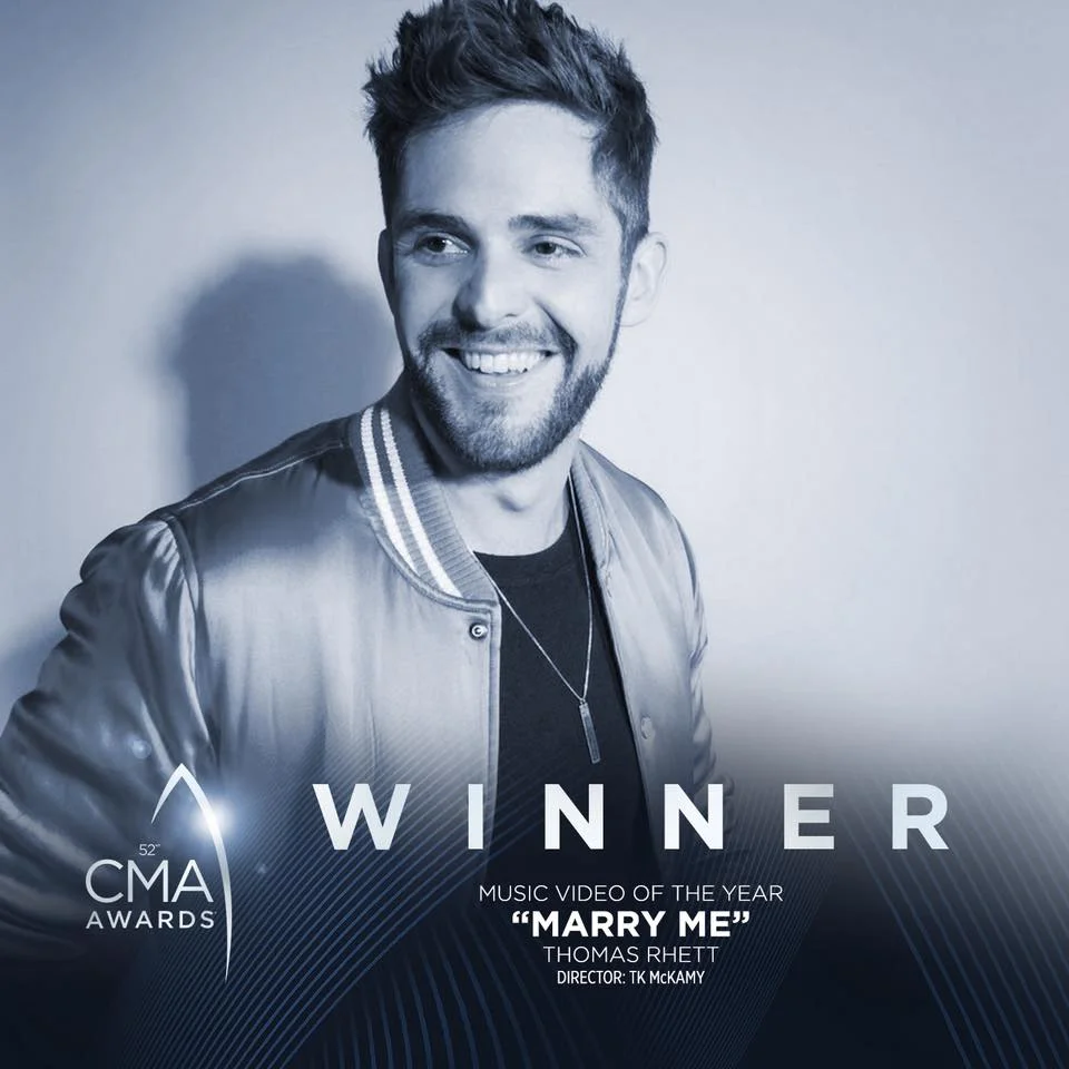 "Marry Me" wins a CMA Award for "Video of the Year"!